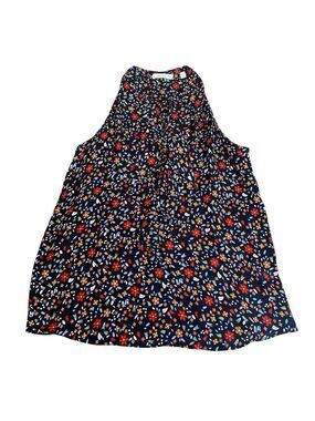 A.L.C. Women’s Sleeveless Keyhole Ruffled Floral Silk Top Size 2